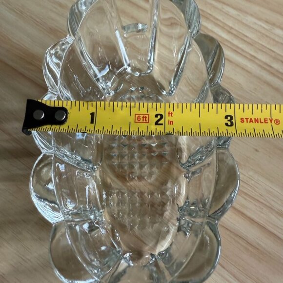 Vintage Princess House Clear Crystal Scalloped Oval Bowls Set Of 2 - Picture 9 of 10